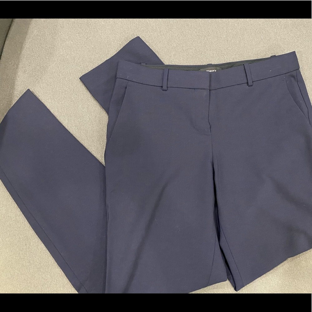 Theory Slim Pant - sz 2 Navy